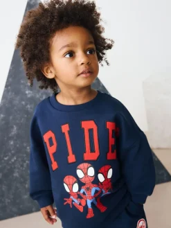 Hot Next Navy Spidey Crew Sweatshirt and Joggers Set (9mths-8yrs)