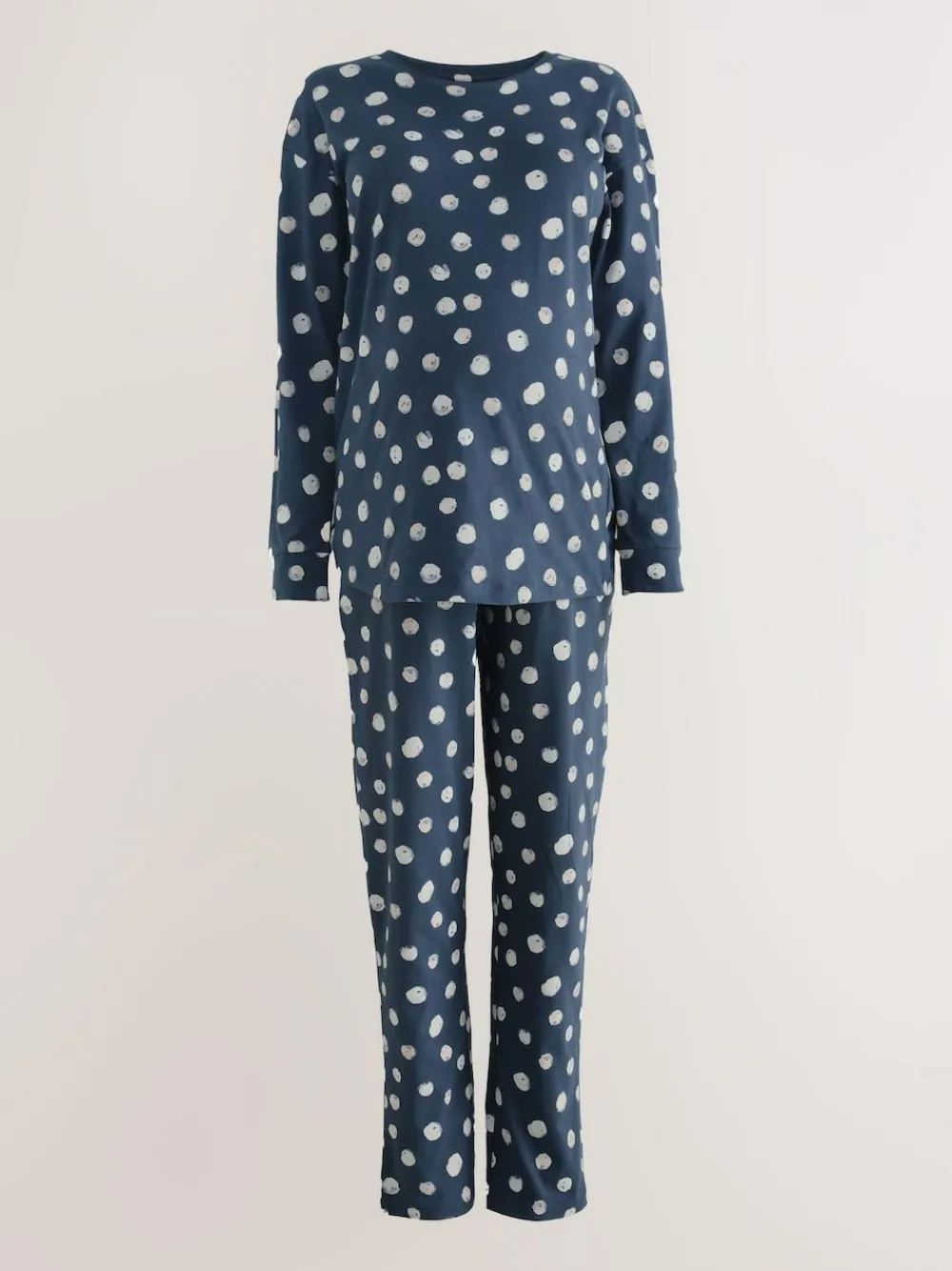 Next Navy Spot Maternity Long Sleeve Pyjamas^Women All Night & Lounge|Pyjamas
