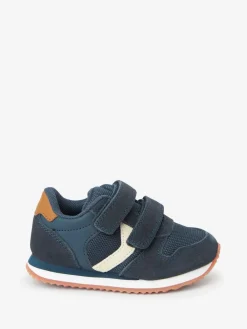 Next Navy Standard Fit (F) Double Strap Trainers^BOY Sneakers