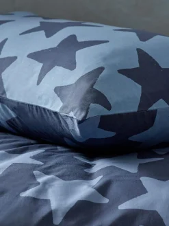 Hot Next Navy Stars Cotton Printed Bedding Duvet Cover and Pillowcase Set