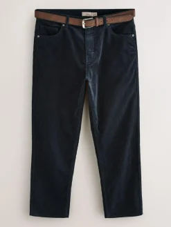 Next Straight Fit Belted Corduroy Trousers^ Pants & Chinos