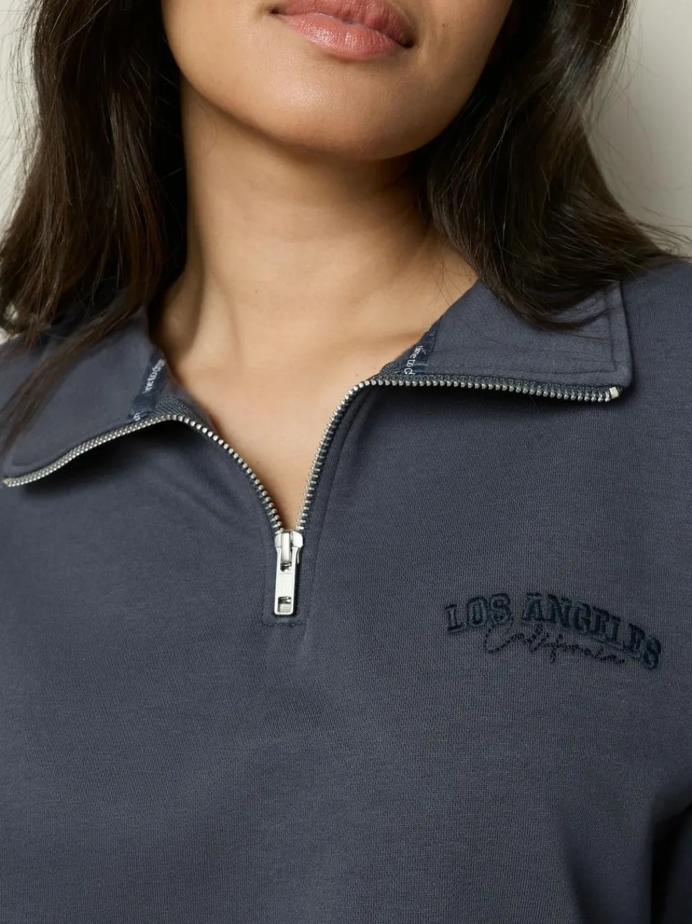 Discount Next Half Zip Sweatshirt and Flannel Pyjamas Set Navy Stripe