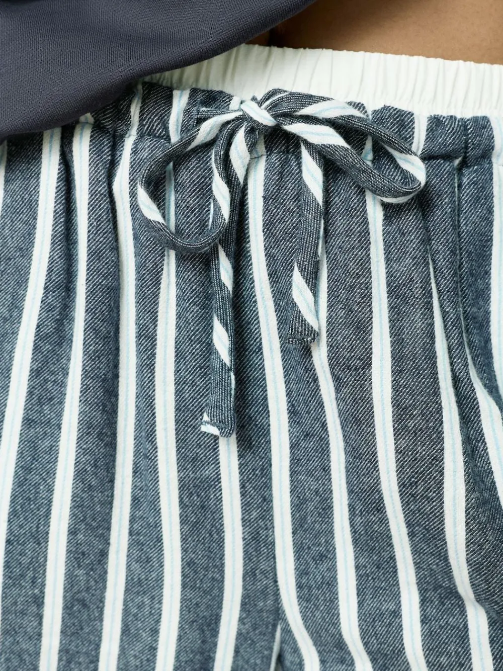 Discount Next Half Zip Sweatshirt and Flannel Pyjamas Set Navy Stripe