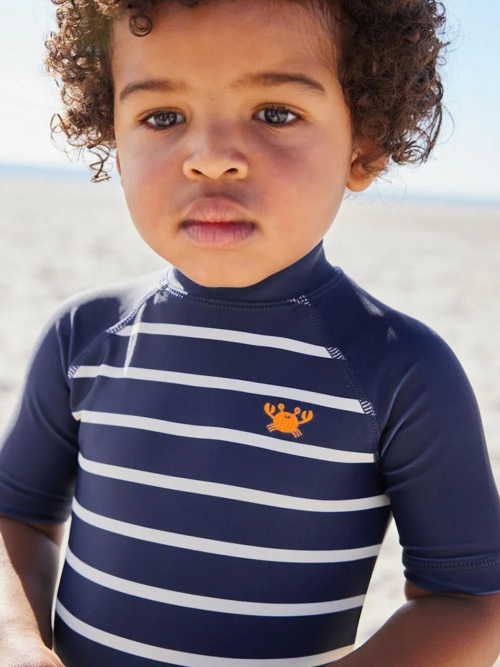 Next Sunsafe All-In-One Swimsuit (3mths-7yrs) Navy Stripe