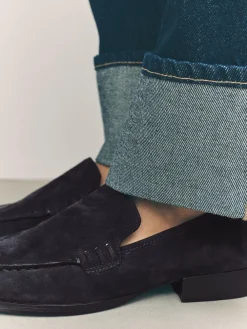 Next Suede Round Toe Clean Loafers^Women Flats