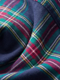 Outlet Next Long Sleeve Christmas Check Shirt (3mths-10yrs) Navy Tartan