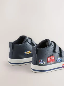 Sale Next Wide Fit (G) Touch Fastening Boots Navy Transport