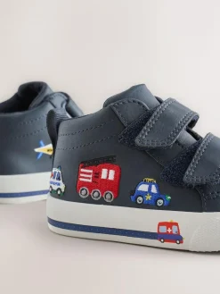 Sale Next Wide Fit (G) Touch Fastening Boots Navy Transport