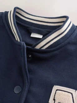 Clearance Next Navy Varsity Embroidered Jacket (3-16yrs)