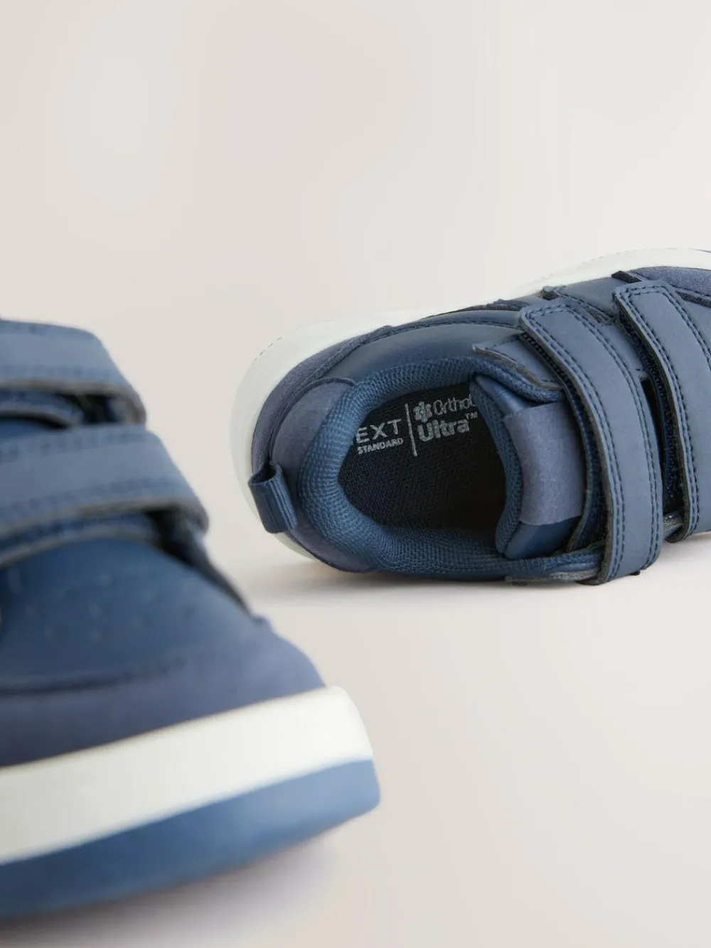 Sale Next Wide Fit (G) Touch Fastening Two Strap Trainers Navy