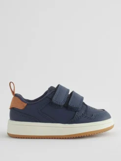 Clearance Next Wide Fit (G) Touch Fastening Leather First Walker Baby Shoes Navy