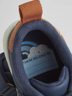 Clearance Next Wide Fit (G) Touch Fastening Leather First Walker Baby Shoes Navy