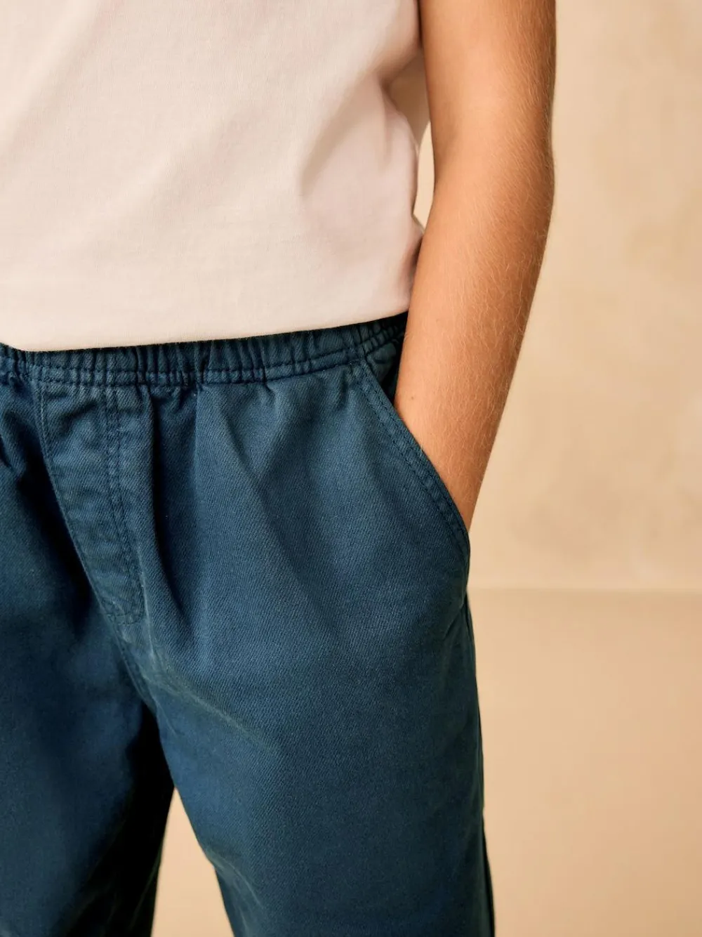 Next Wide Fit Pull On Twill Jeans (3-16yrs)^BOY Jeans|Jeans