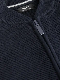 Next Navy Zip Through Cardigan (3mths-7yrs)^BOY Baby Winter Clothing|Cosy Club