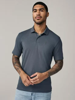 Discount Next Navy/Black/Grey/White/Sage Green Slim Fit Short Sleeve Jersey Polo Shirts 5 Pack