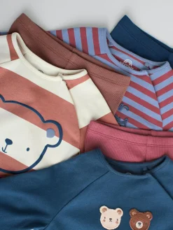 Next Navy/Brown Bear Tops and Leggings 6 Piece Baby Set (0mths-3yrs)^BOY Cosy Club|Baby Winter Clothing