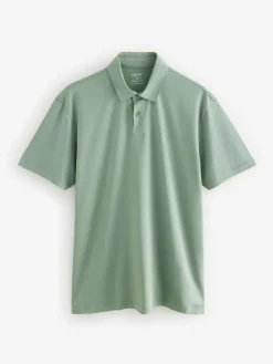 Next Navy/Brown/Grey/White/Sage Green Regular Fit Short Sleeve Jersey Polo Shirts 5 Pack^ Tops & T-Shirts