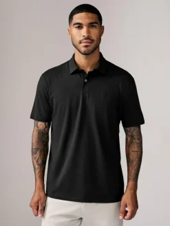 Next Navy/Brown/Grey/White/Sage Green Regular Fit Short Sleeve Jersey Polo Shirts 5 Pack^ Tops & T-Shirts