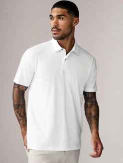 Next Navy/Brown/Grey/White/Sage Green Regular Fit Short Sleeve Jersey Polo Shirts 5 Pack^ Tops & T-Shirts