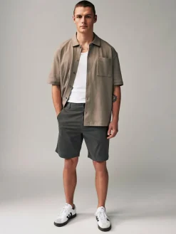 Next Loose Fit Stretch Chino Shorts 2 Pack^ Shorts