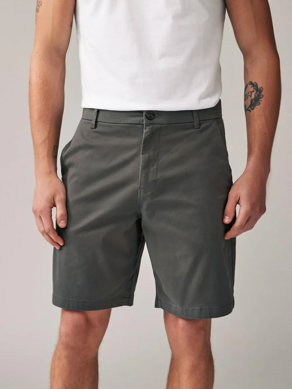 Next Loose Fit Stretch Chino Shorts 2 Pack^ Shorts