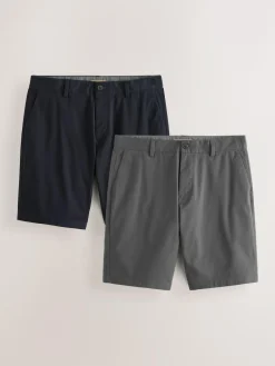 Next Slim Fit Stretch Chino Shorts 2 Pack^ Shorts