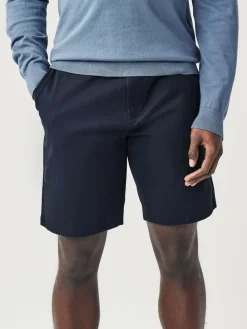 Discount Next Straight Fit Stretch Chino Shorts 2 Pack Navy/Charcoal