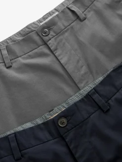Discount Next Straight Fit Stretch Chino Shorts 2 Pack Navy/Charcoal