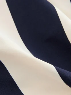 Discount Next Navy/Cream Ruched Side Tummy Shaping Control Swimsuit