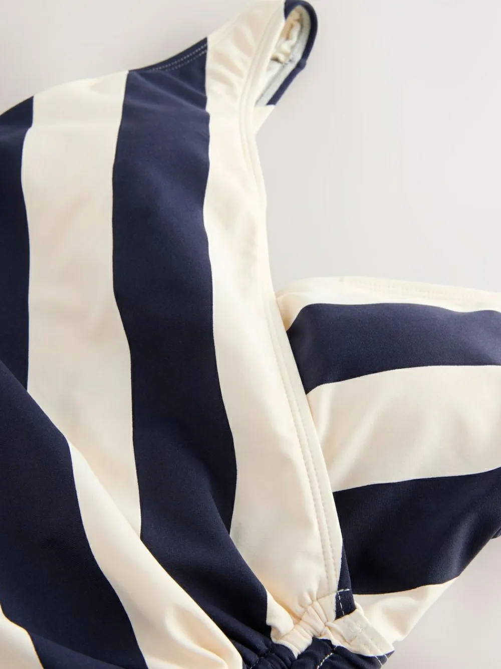 Discount Next Navy/Cream Ruched Side Tummy Shaping Control Swimsuit