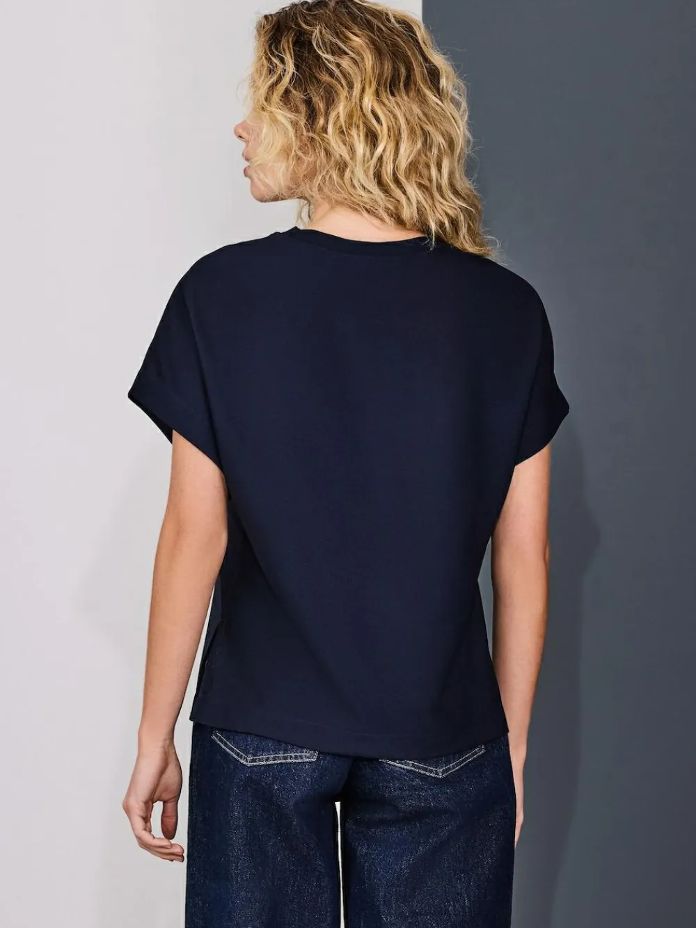 Next Short Sleeve Keyhole Crew Neck Top^Women Blouses & Shirts