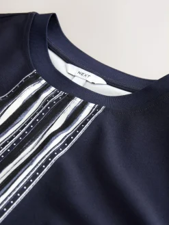 Next Short Sleeve Keyhole Crew Neck Top^Women Blouses & Shirts