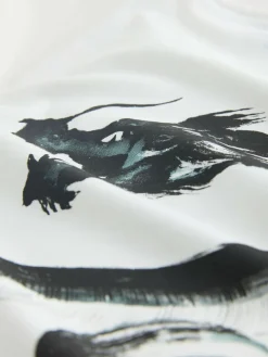 Hot Next Navy/Ecru White/Teal Regular Fit Graphic Print T-Shirts 3 Pack