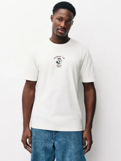 Hot Next Navy/Ecru White/Teal Regular Fit Graphic Print T-Shirts 3 Pack