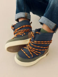 Next Navy/Khaki Thermal Thinsulate™ Lined Quilted Water Resistant Boots^BOY Baby Boots|Boots