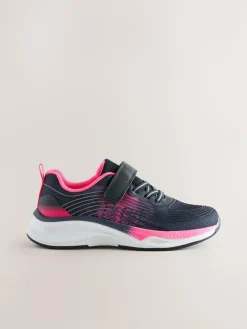 Discount Next Elastic Lace-Up Trainers Navy/Pink