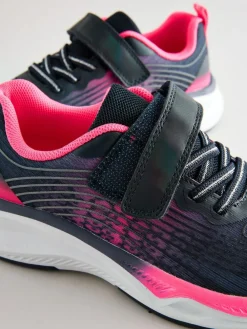 Discount Next Elastic Lace-Up Trainers Navy/Pink
