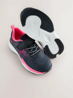 Discount Next Elastic Lace-Up Trainers Navy/Pink