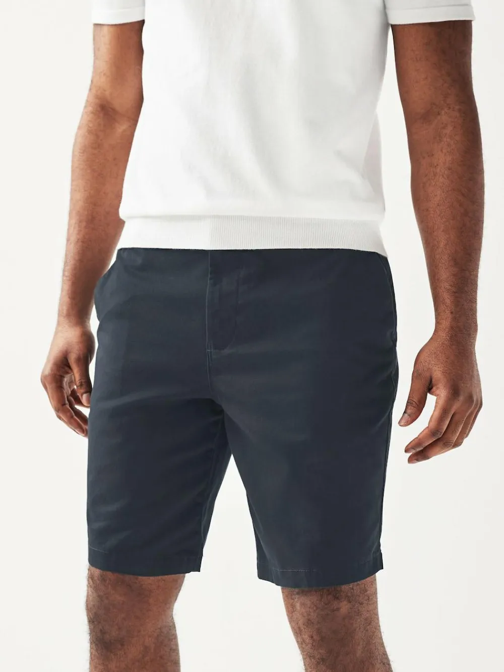 Outlet Next Slim Fit Stretch Chino Shorts 2 Pack Navy/Stone