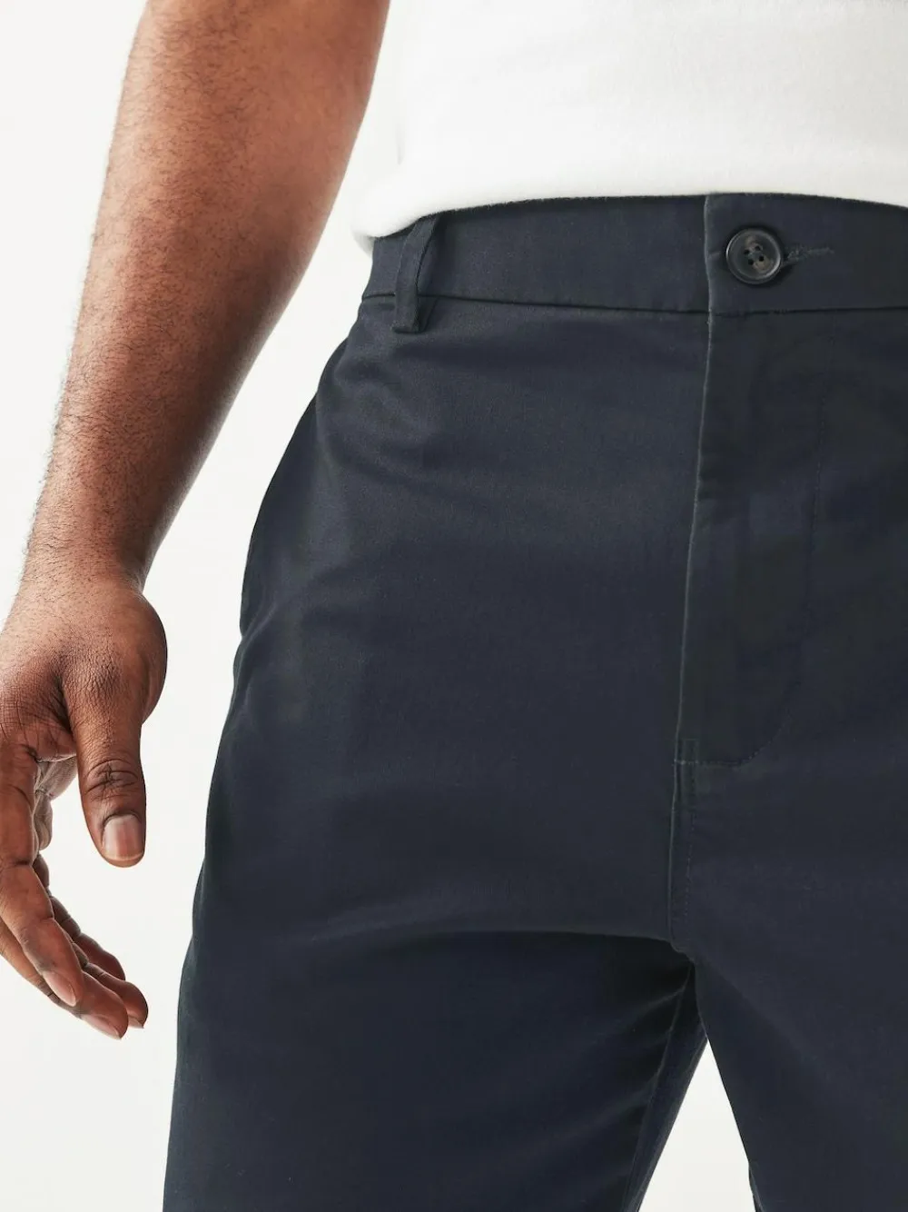Outlet Next Slim Fit Stretch Chino Shorts 2 Pack Navy/Stone