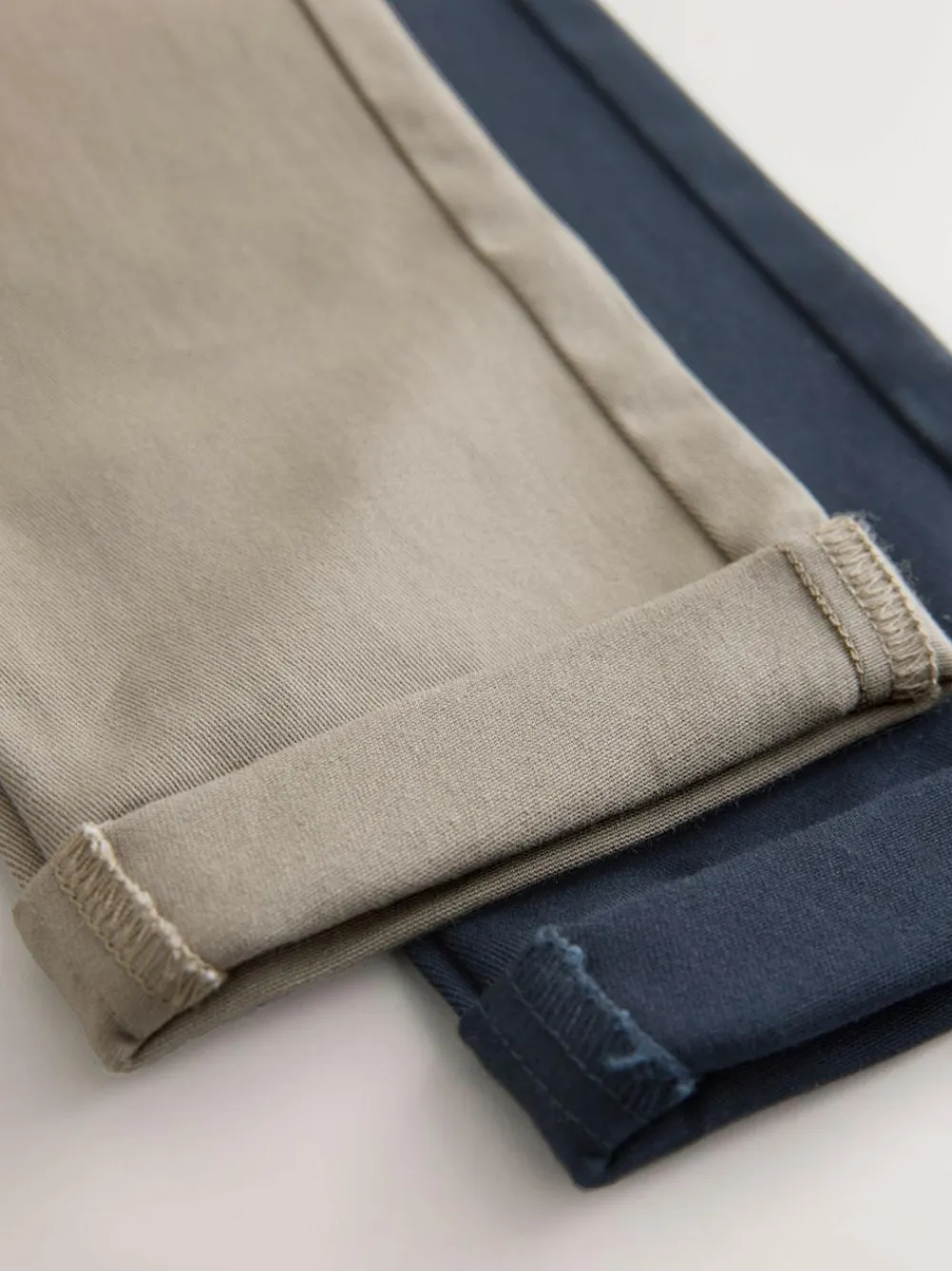 Clearance Next Stretch Skinny Chino Trousers 2 Pack (3-17yrs) Navy/Stone