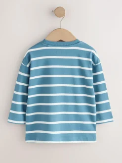 Best Next Bluey Long Sleeve T-Shirt (6mths-8yrs) Navy/White Stripe