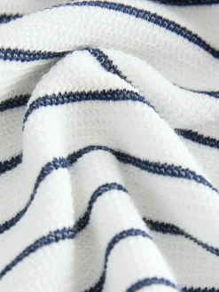 Next Navy/White Stripe Zip Neck Short Sleeve Polo Shirt And Shorts Set (3mths-7yrs)^BOY Shorts|Shorts