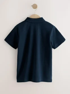 Clearance Next Navy/White Vertical Stripe Short Sleeve Jersey Shirt (3-16yrs)