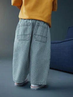 Next Navy/White Wide Leg Jeans (3mths-7yrs)