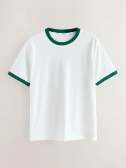 Next Navy/White/Neutral Stone 3 Pack Slim Fit Ringer T-Shirt^ Tops & T-Shirts