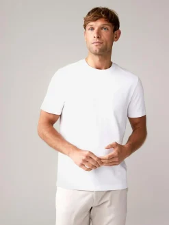 Next Navy/White/Stone Regular Fit Heavyweight T-Shirts 3 Pack^ Nightwear|Tops & T-Shirts