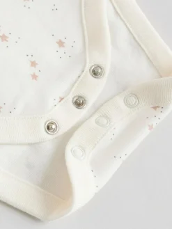 Next Neutral 100% Cotton Long Sleeve Baby Bodysuits 5 Pack^BOY Baby Girls|Baby Boys