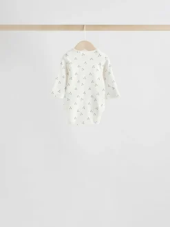 Next Neutral 100% Cotton Long Sleeve Baby Bodysuits 5 Pack^BOY Baby Girls|Baby Boys