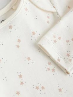 Next Neutral 100% Cotton Long Sleeve Baby Bodysuits 5 Pack^BOY Baby Girls|Baby Boys